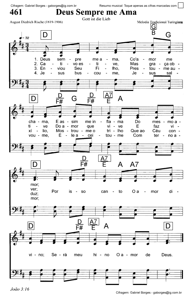 Partitura Deus Me Ama